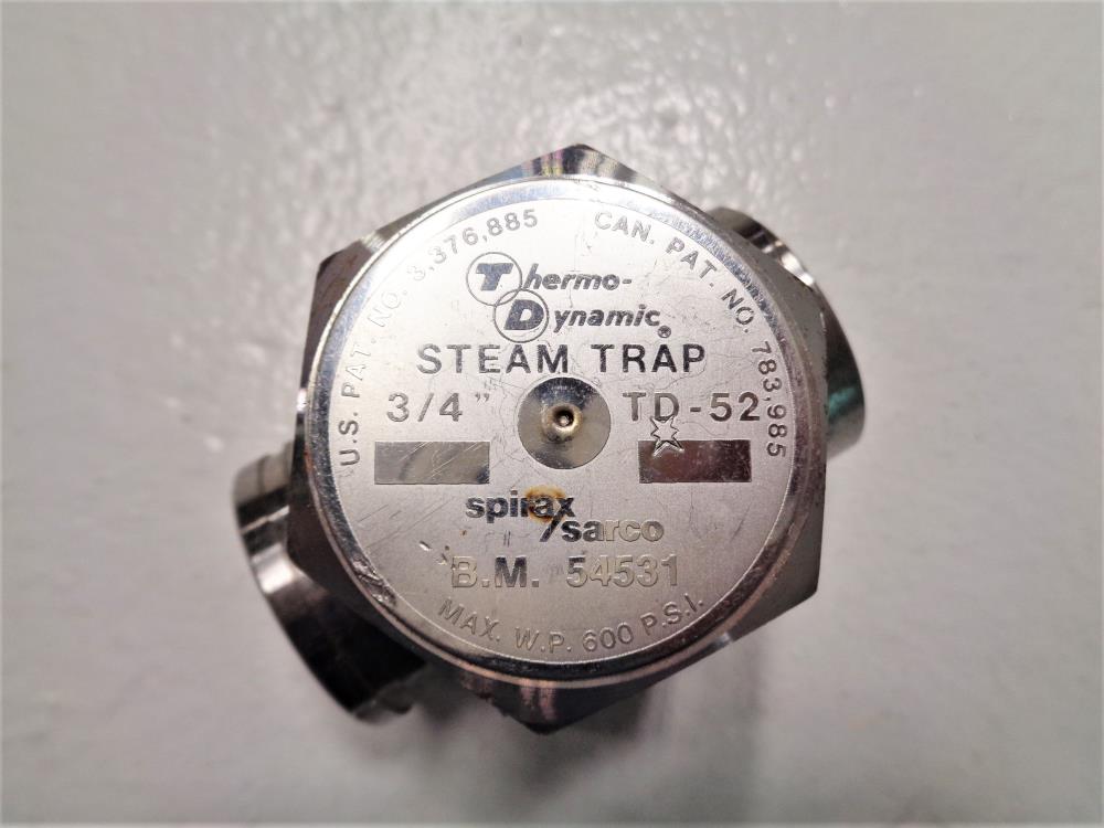 Spirax Sarco 3/4" Thermo Dynamic Steam Trap TD-52